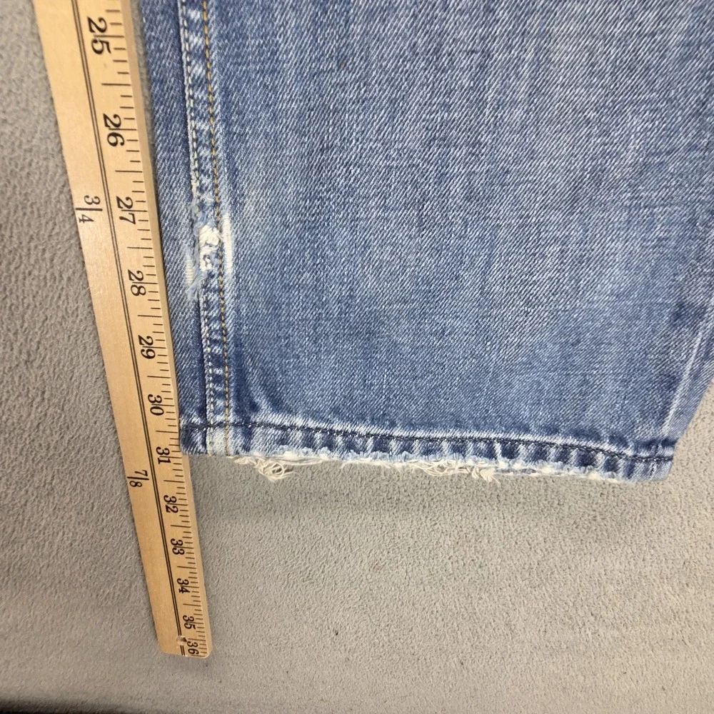 Diesel Jeans Mens 32x30 Blue Larkee Regular Straight Distressed Button Fly 008AT